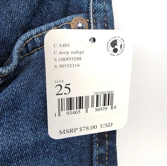 🆕️Free People Deep Indigo Raw Hem Skinny Jeans - Picture 3 of 7